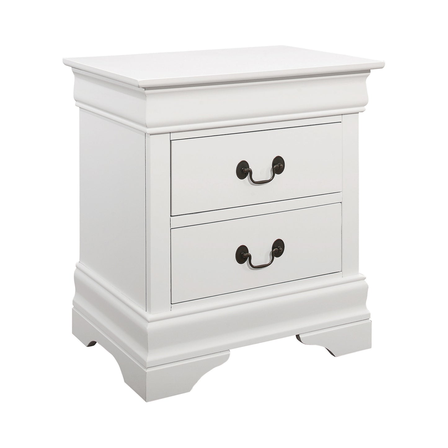 Louis Philippe Panel Bed White Collection - 204691