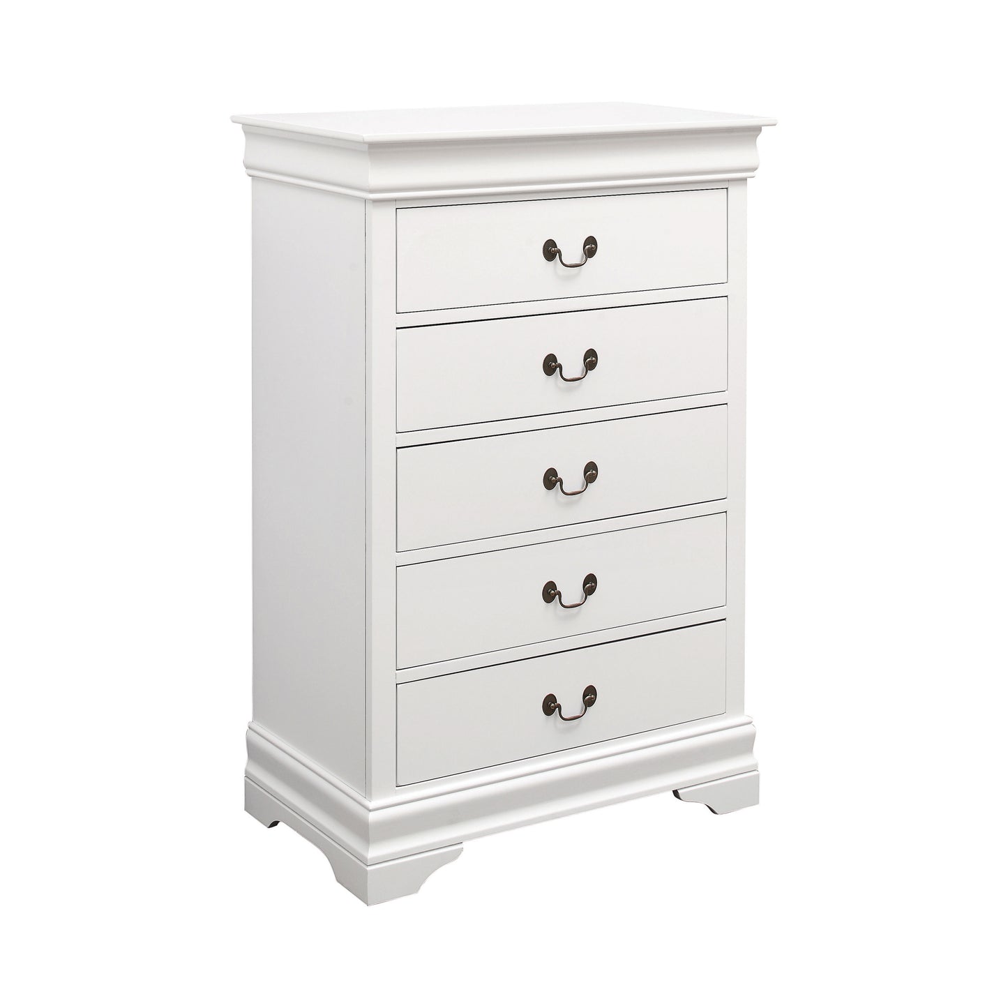 Louis Philippe Panel Bed White Collection - 204691