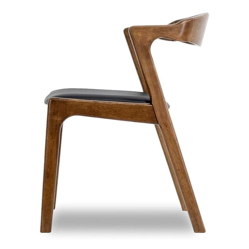 Reggie Dining Chair (Black Leather)