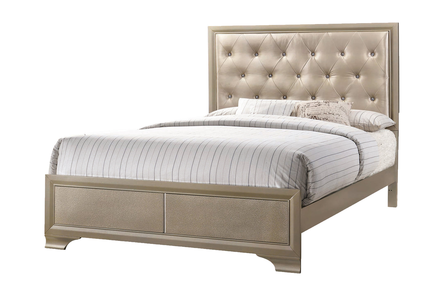Beaumont Bedroom Set Metallic Champagne - 205291