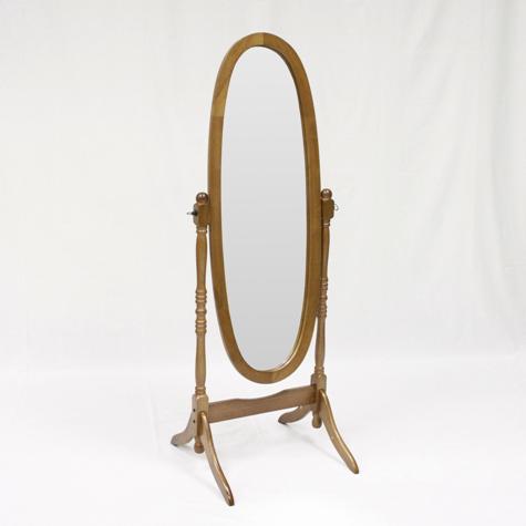 2068-D.OAK OAK FINISH CHEVAL MIRROR