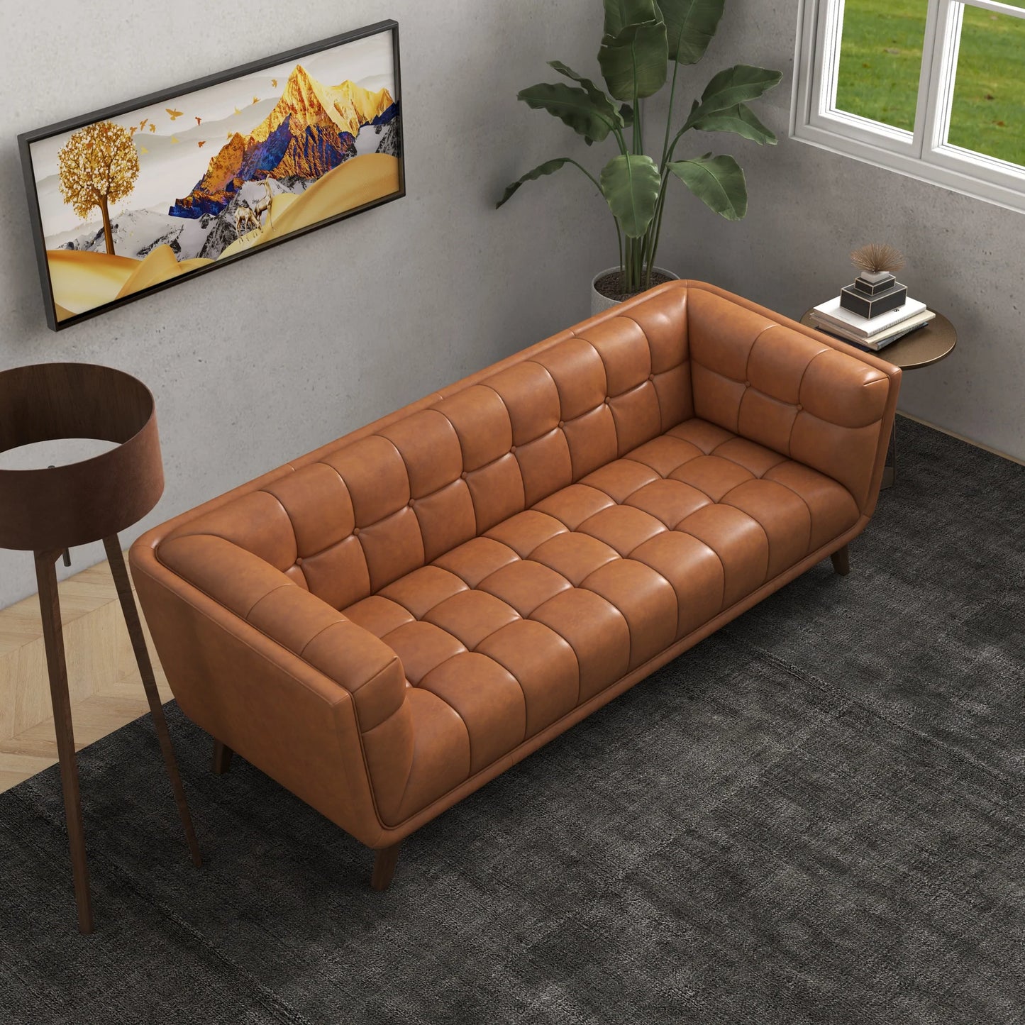 Kano Leather Sofa (84" - Cognac)