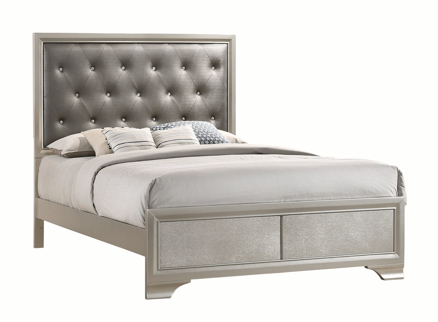 Salford Bedroom Set Metallic Sterling 222721