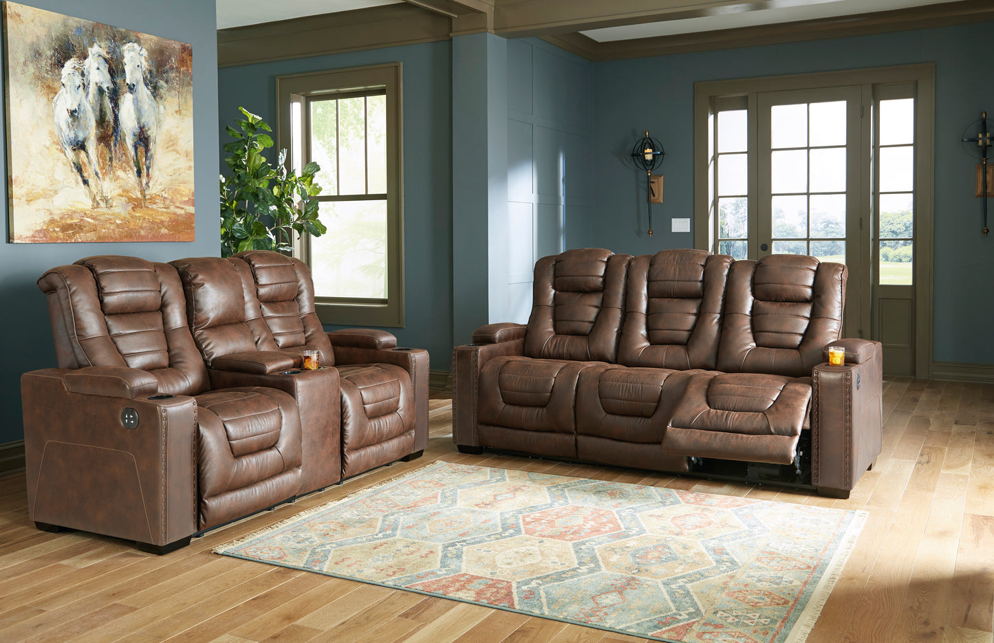 Owner's Box Sofa and Loveseat - PKG007281