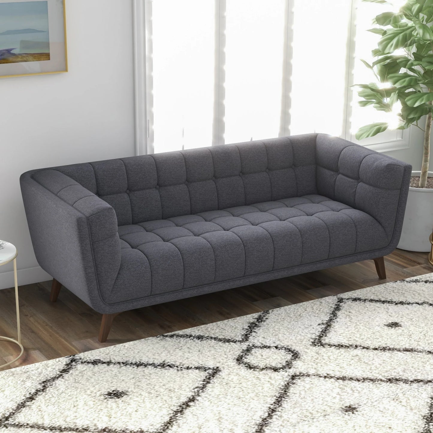 Kano Large Seaside Gray Fabric Sofa