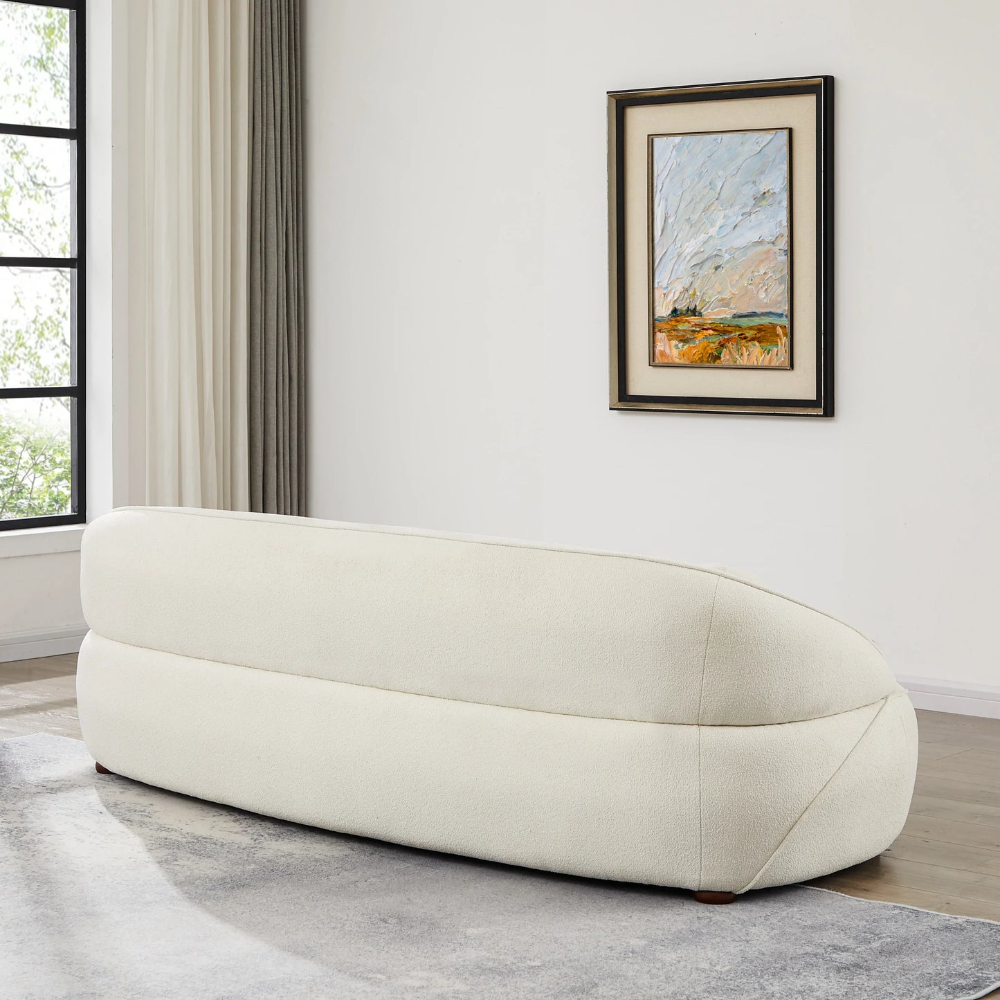 Brody Sofa (White Boucle Fabric)