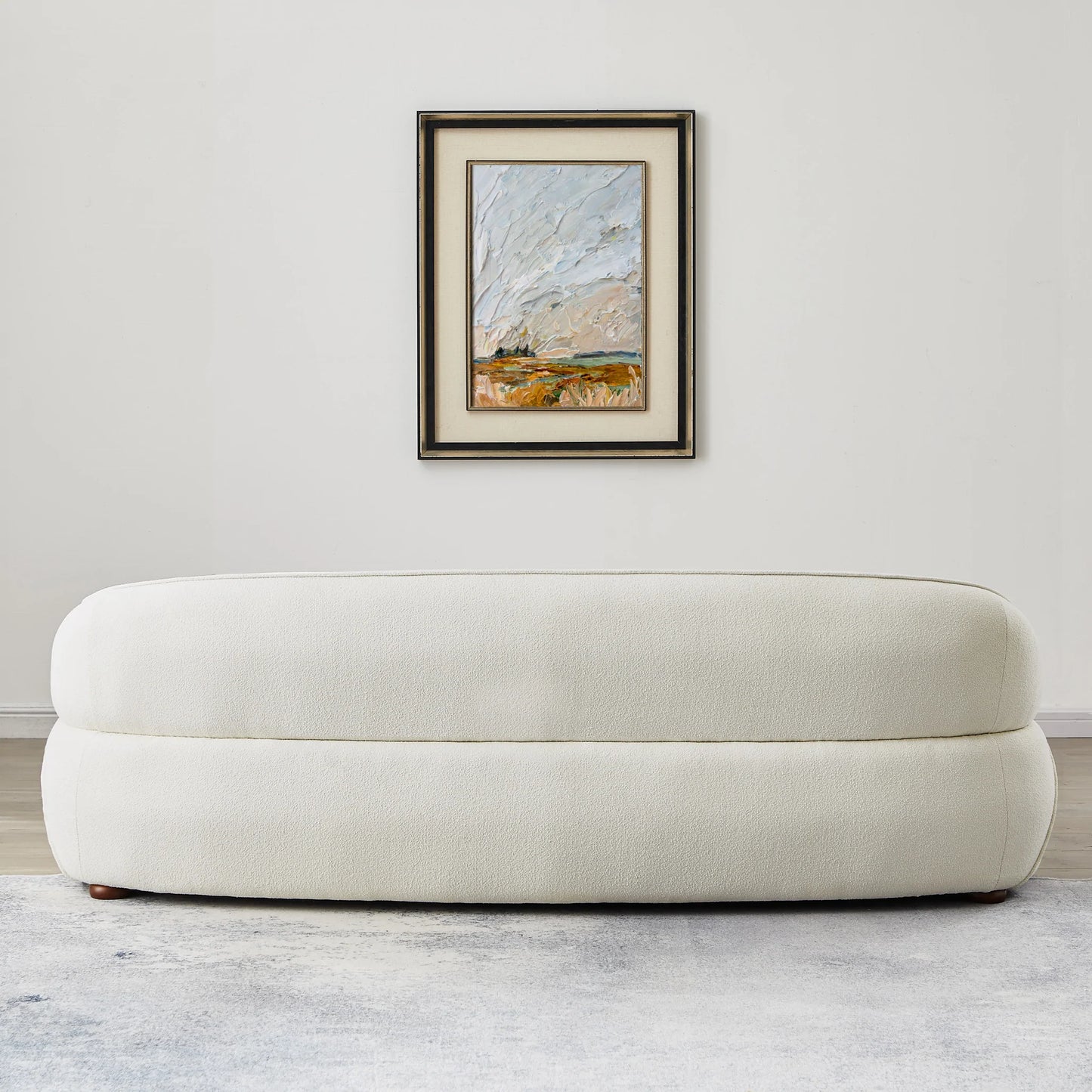 Brody Sofa (White Boucle Fabric)