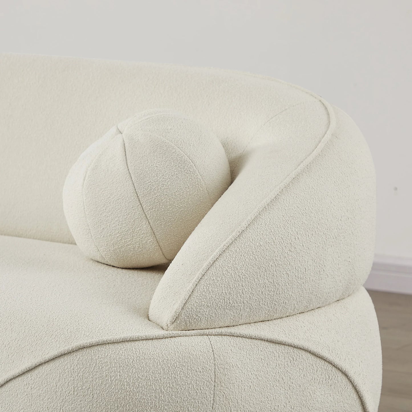 Brody Sofa (White Boucle Fabric)