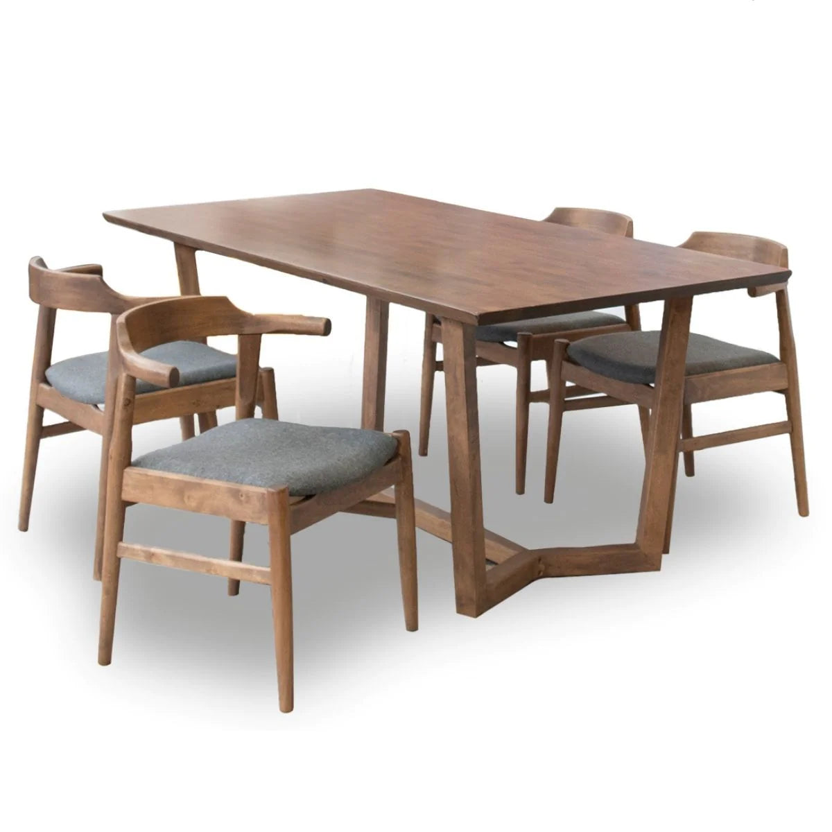 Rolda Dining set with 4 Zola Dining Chairs Fabric Rosen Furniture