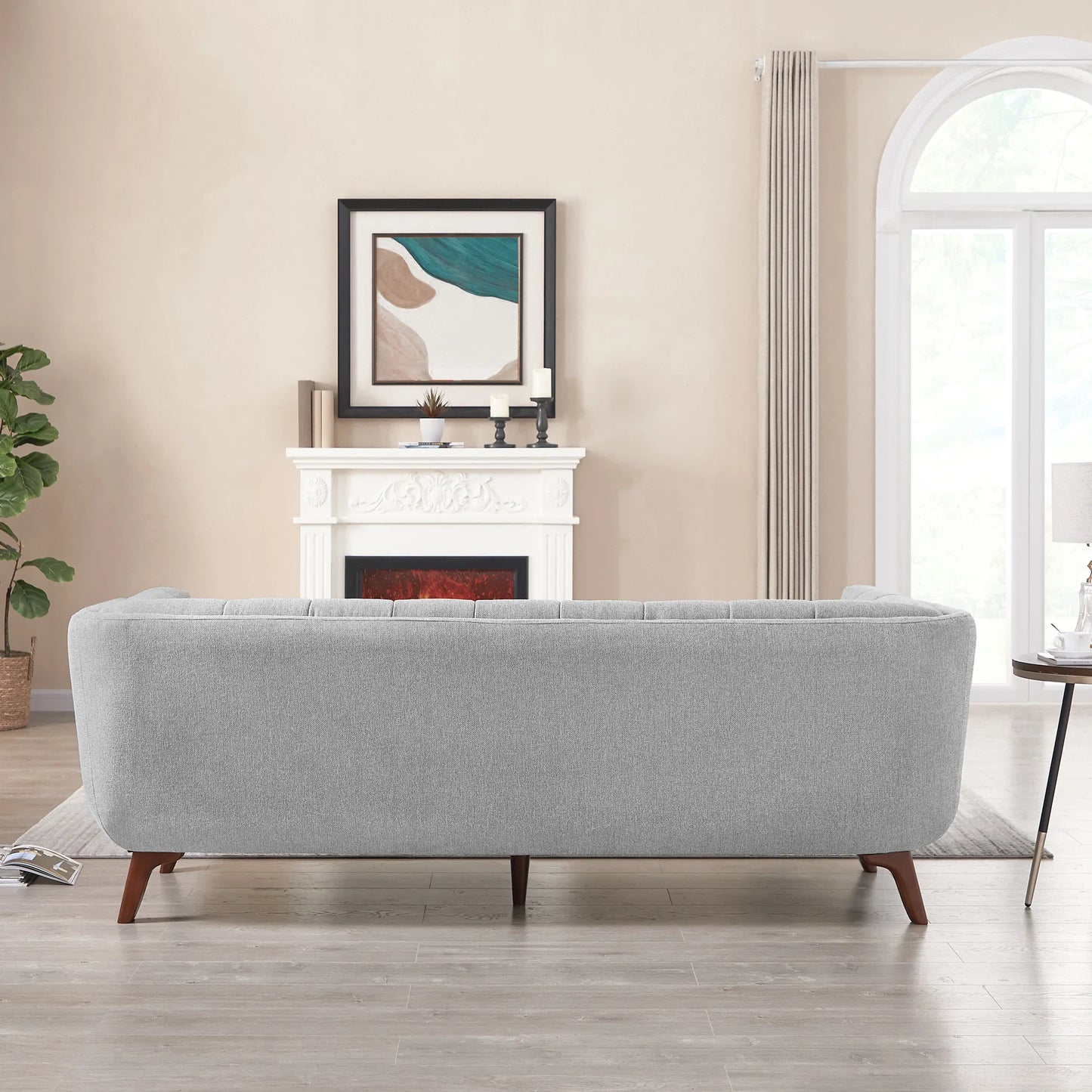 Kano Large Light Gray Fabric Sofa