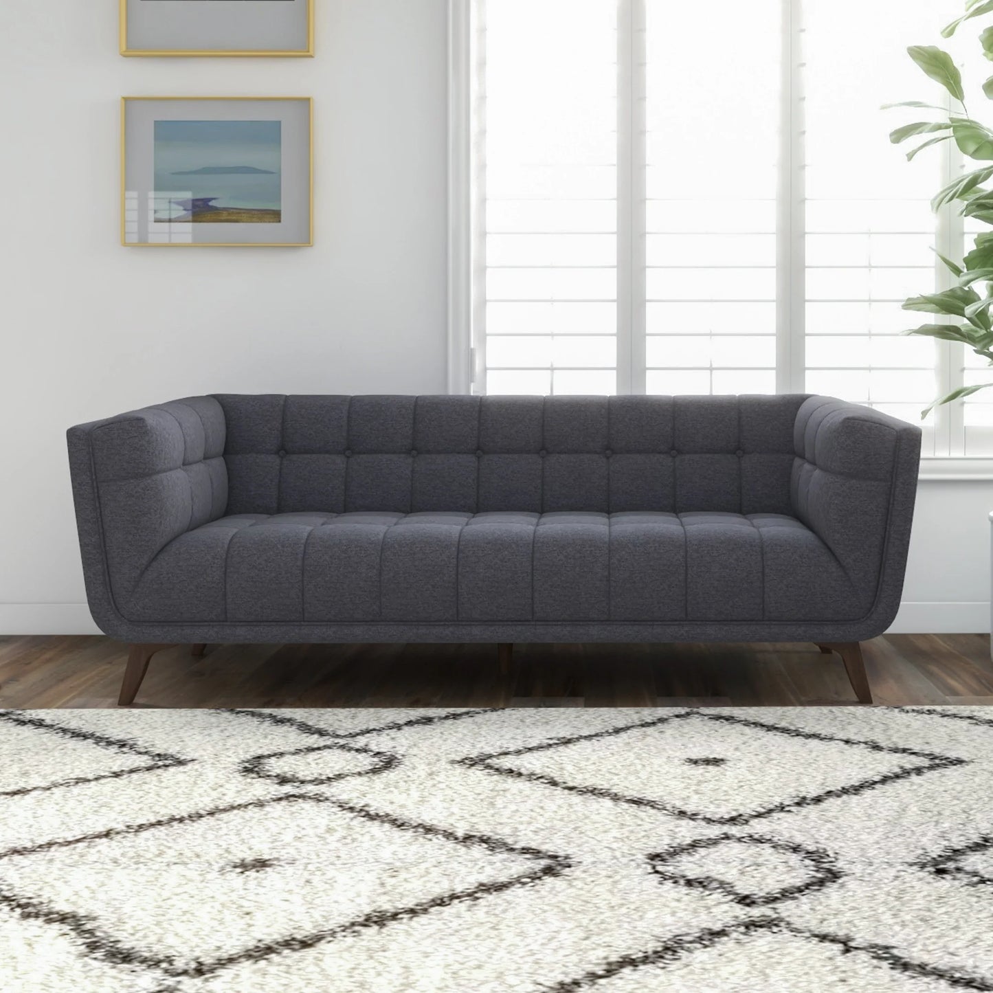 Kano Large Seaside Gray Fabric Sofa