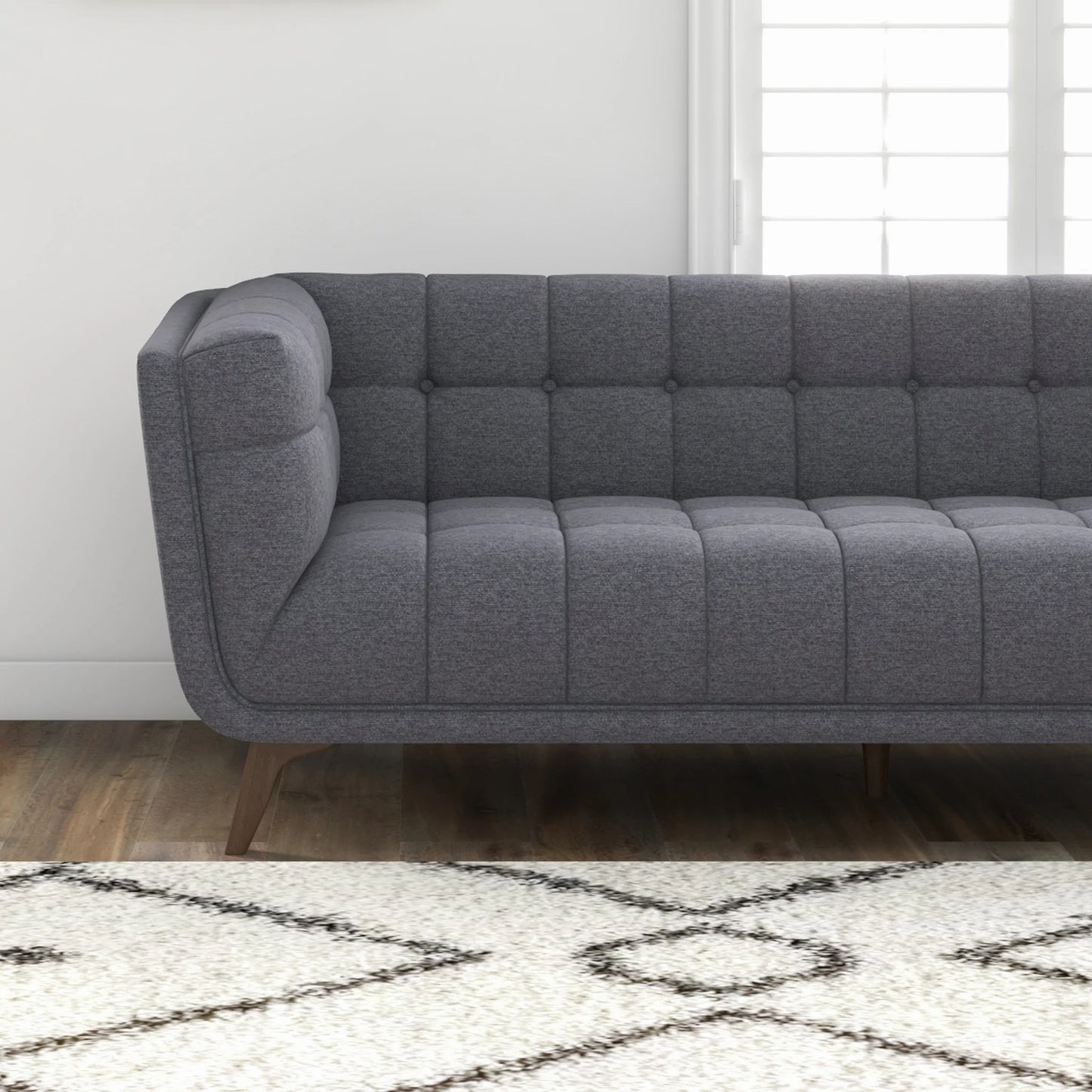 Kano Large Seaside Gray Fabric Sofa