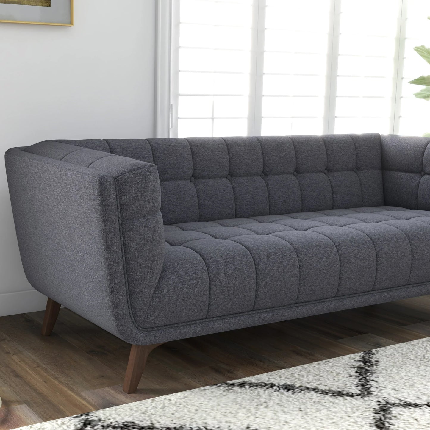 Kano Large Seaside Gray Fabric Sofa