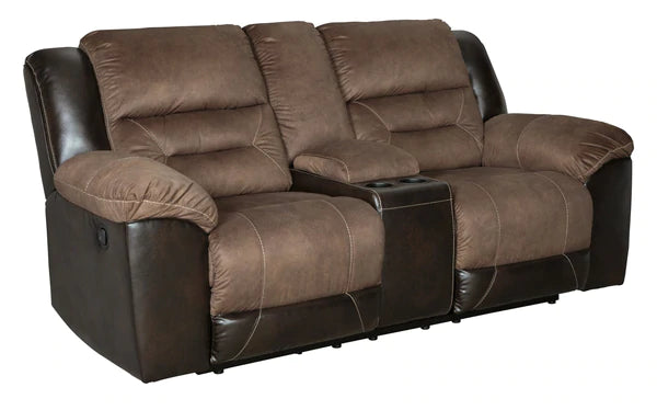 Earhart Chestnut Reclining Loveseat with Console | 2910194