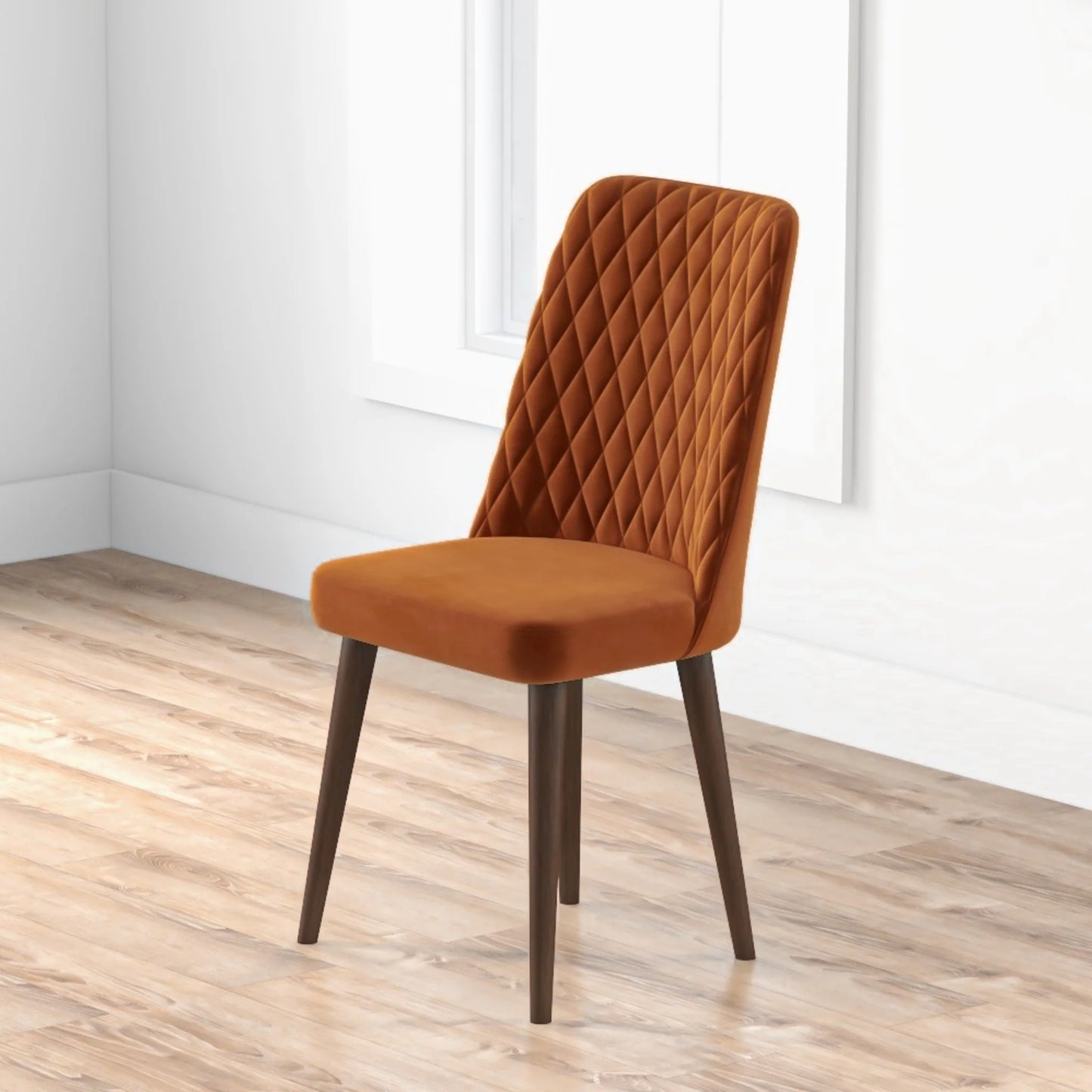 Evette Modern Burnt Orange Dining Chair