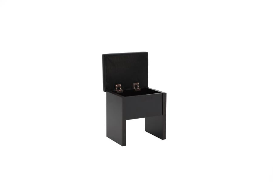 300289 Vanity Set With Lift-Top Stool Cappuccino
