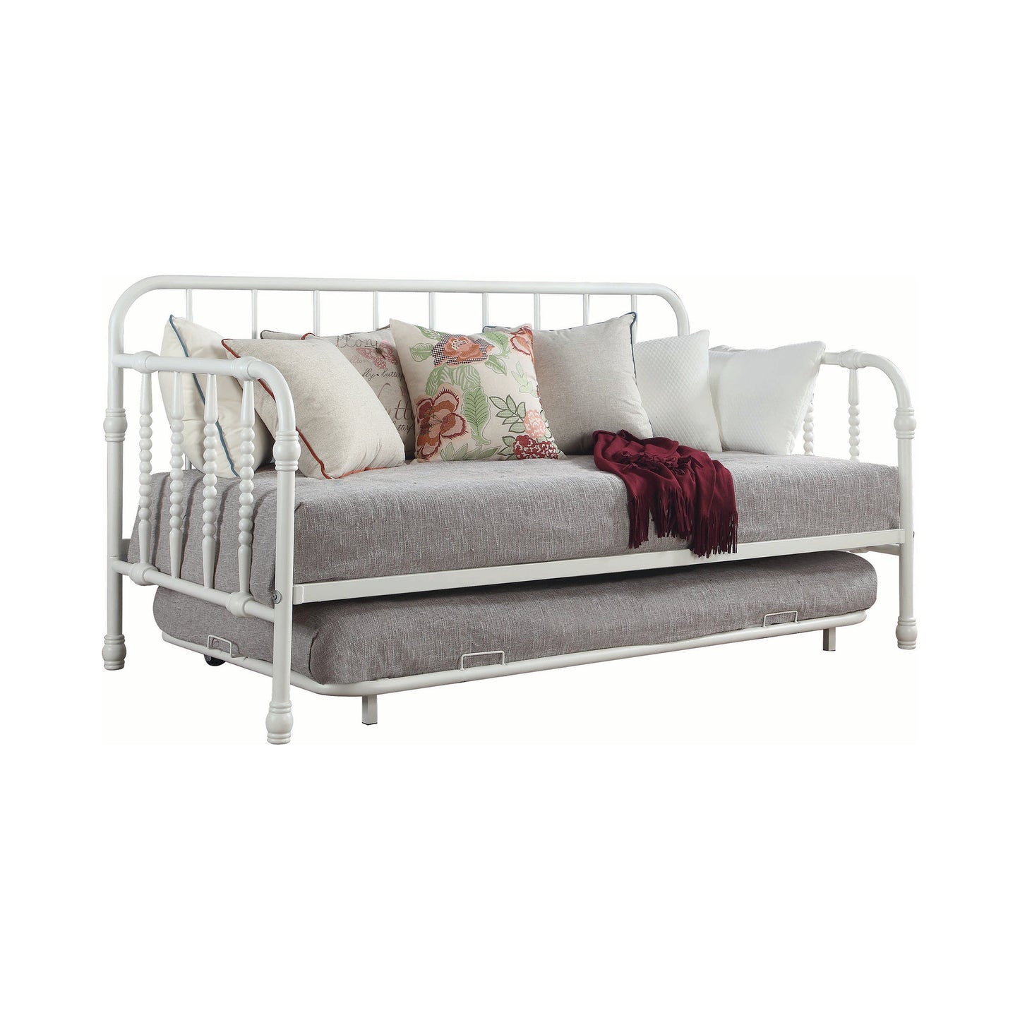 Twin Metal Daybed With Trundle White - 300766