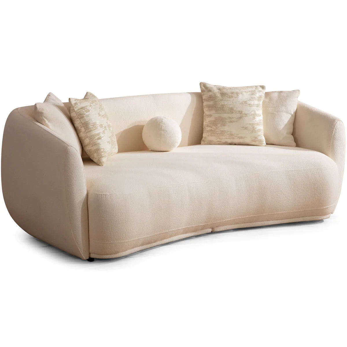 Layla Creme Boucle Sofa Large