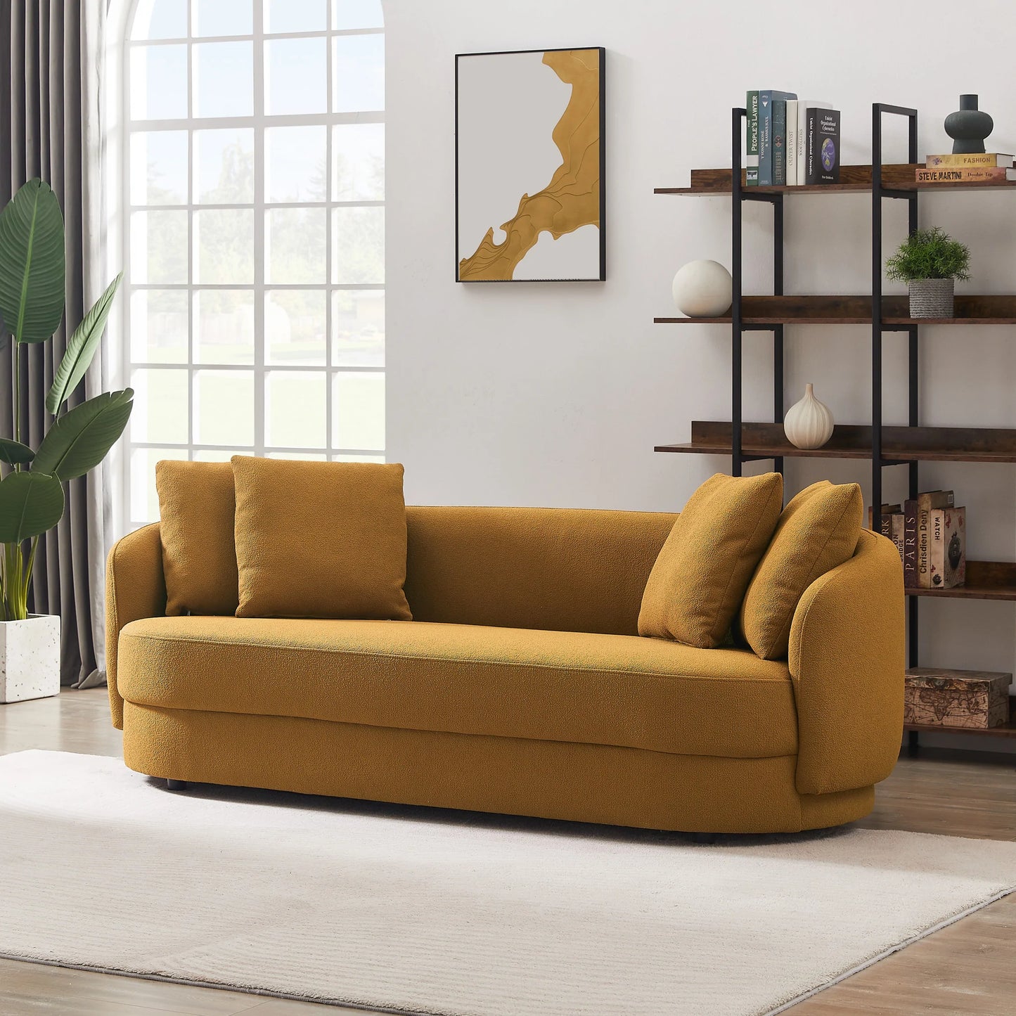 Perth Sofa (Gold Boucle)