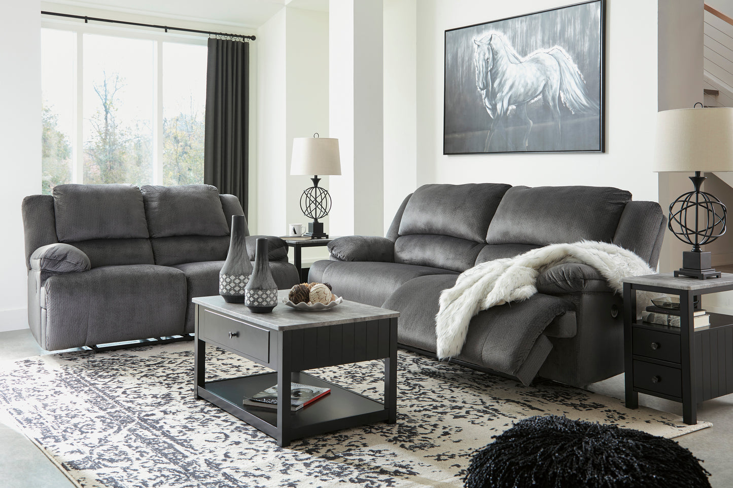 Clonmel Power Reclining Sofa and Loveseat - PKG001174