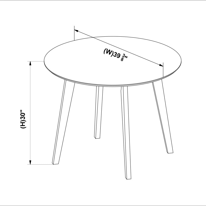 Aliana Dining set with 4 Virginia Beige Chairs (White)