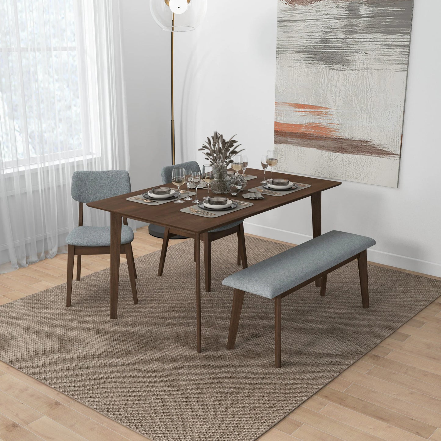 Abbott Dining set - 2 Abbott Chairs & 1 Abbott Bench Large