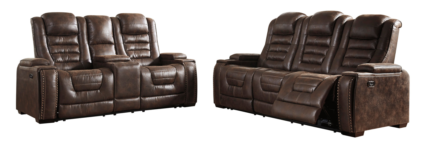Game Zone Power Reclining Sofa and Loveseat - PKG001191