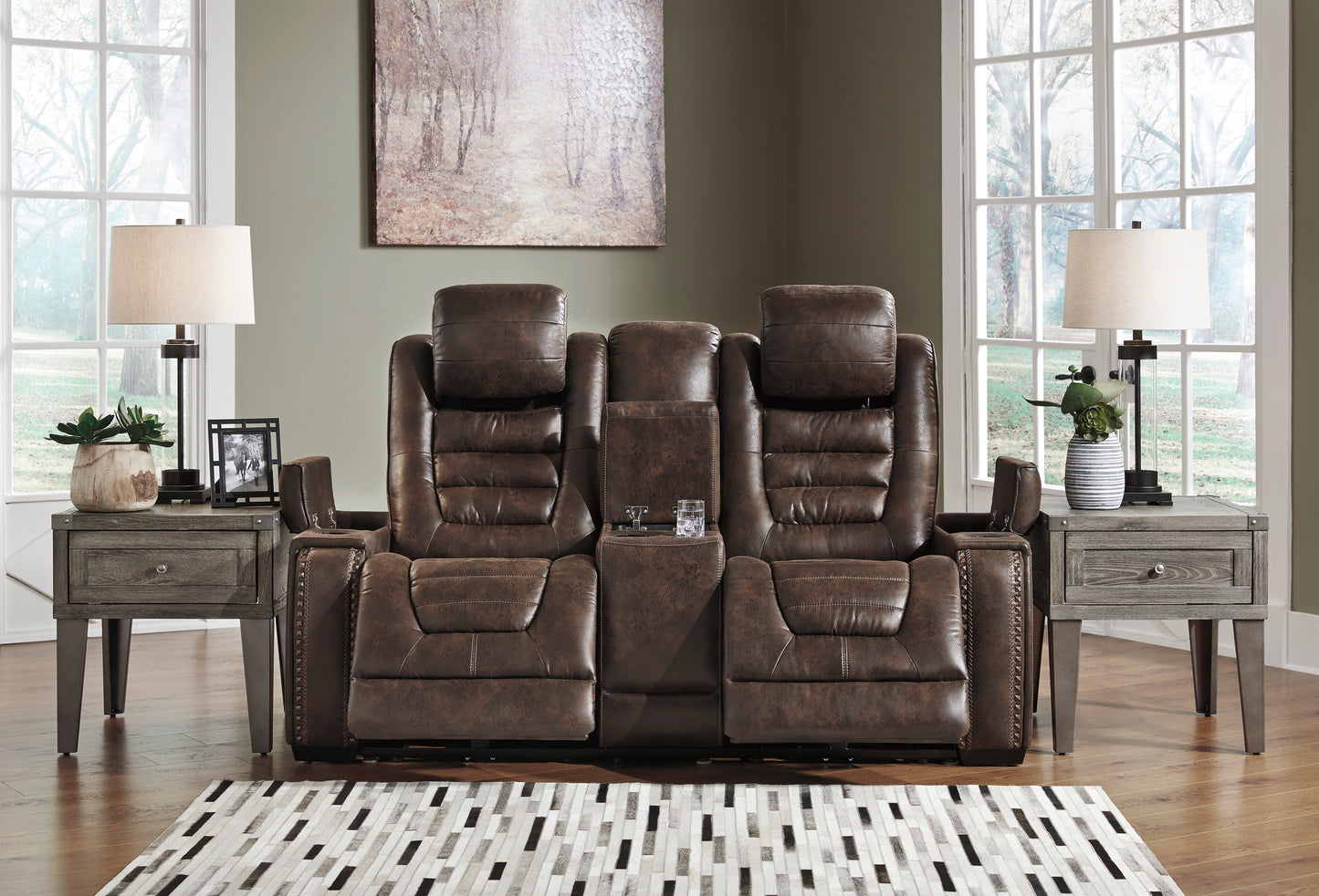 Game Zone Power Reclining Sofa and Loveseat - PKG001191