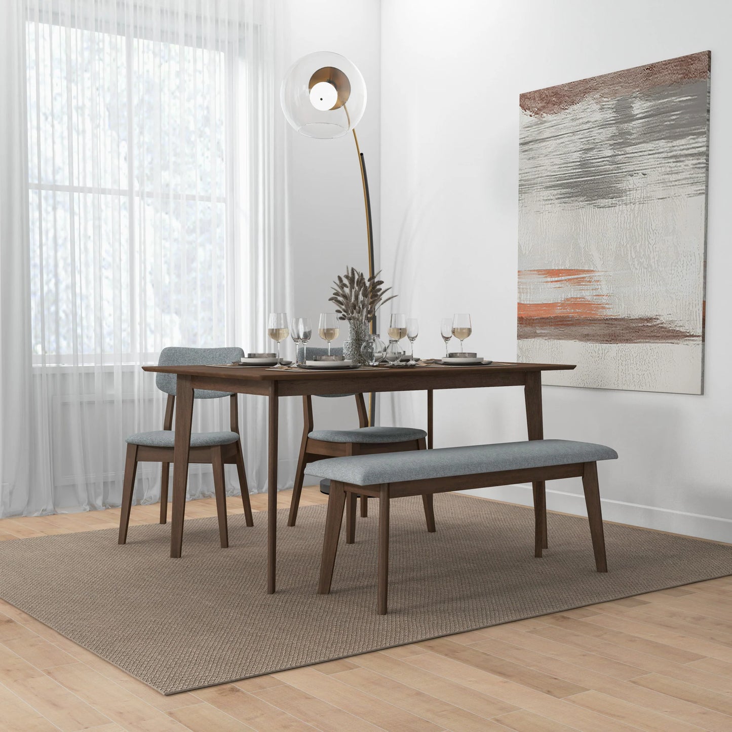 Abbott Dining set - 2 Abbott Chairs & 1 Abbott Bench Large