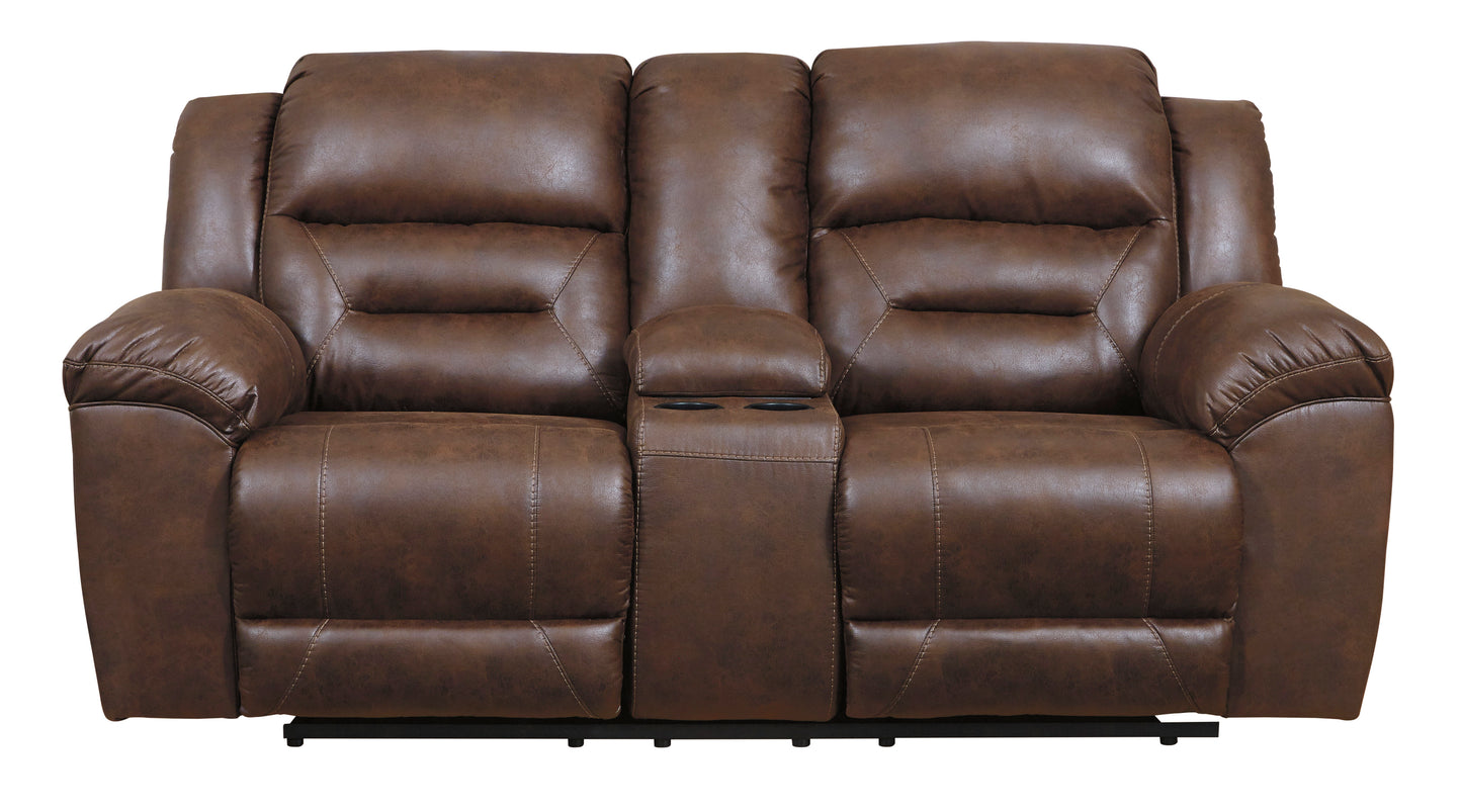Stoneland Power Reclining Sofa and Loveseat - PKG001244