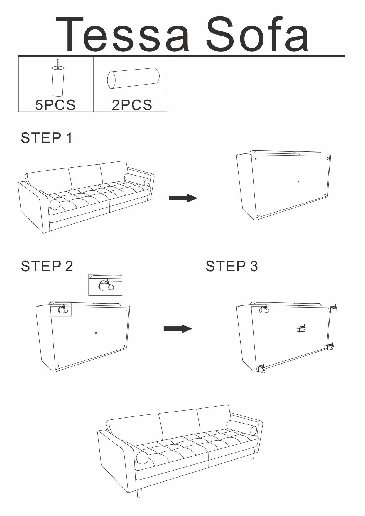 Tessa Sofa (Taupe)