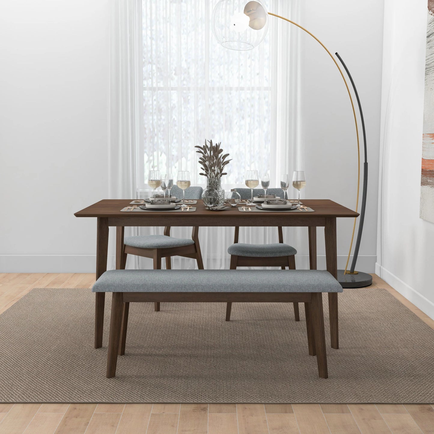 Abbott Dining set - 2 Abbott Chairs & 1 Abbott Bench Large