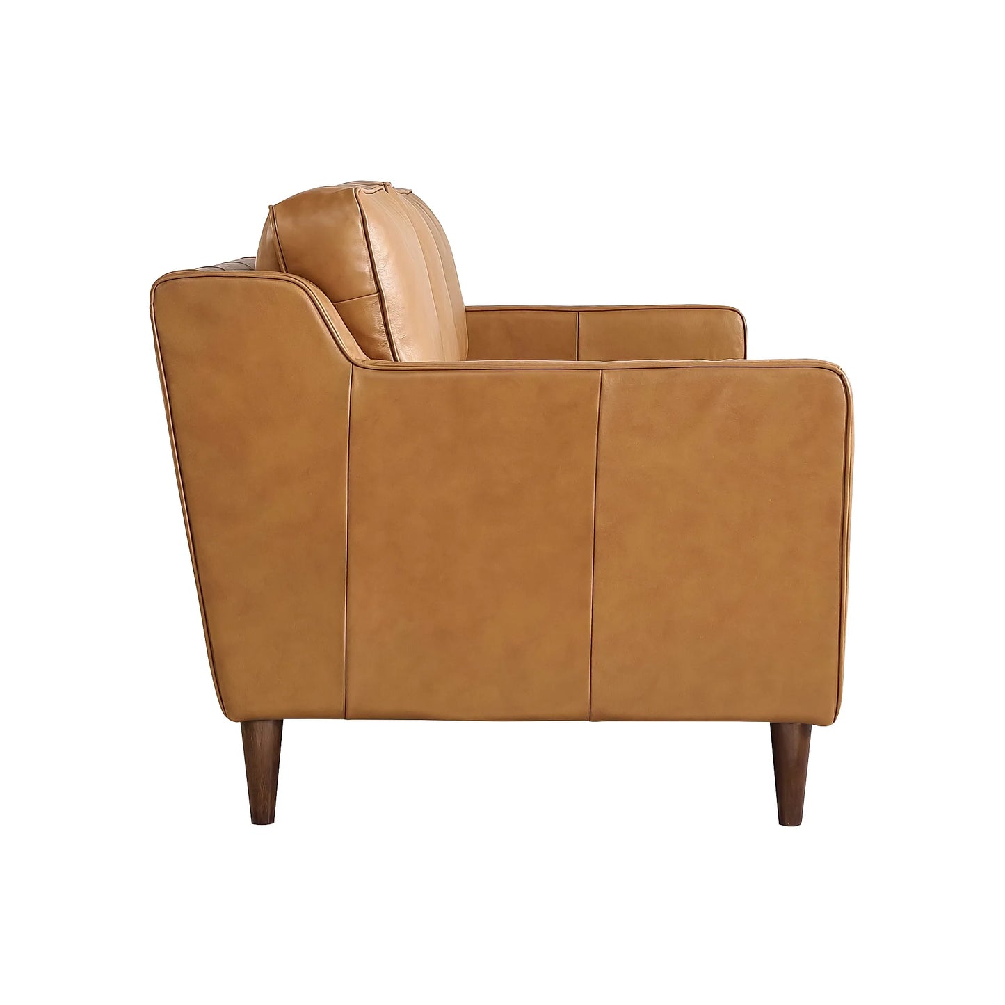 Manhattan Mid Century Modern Leather Sofa