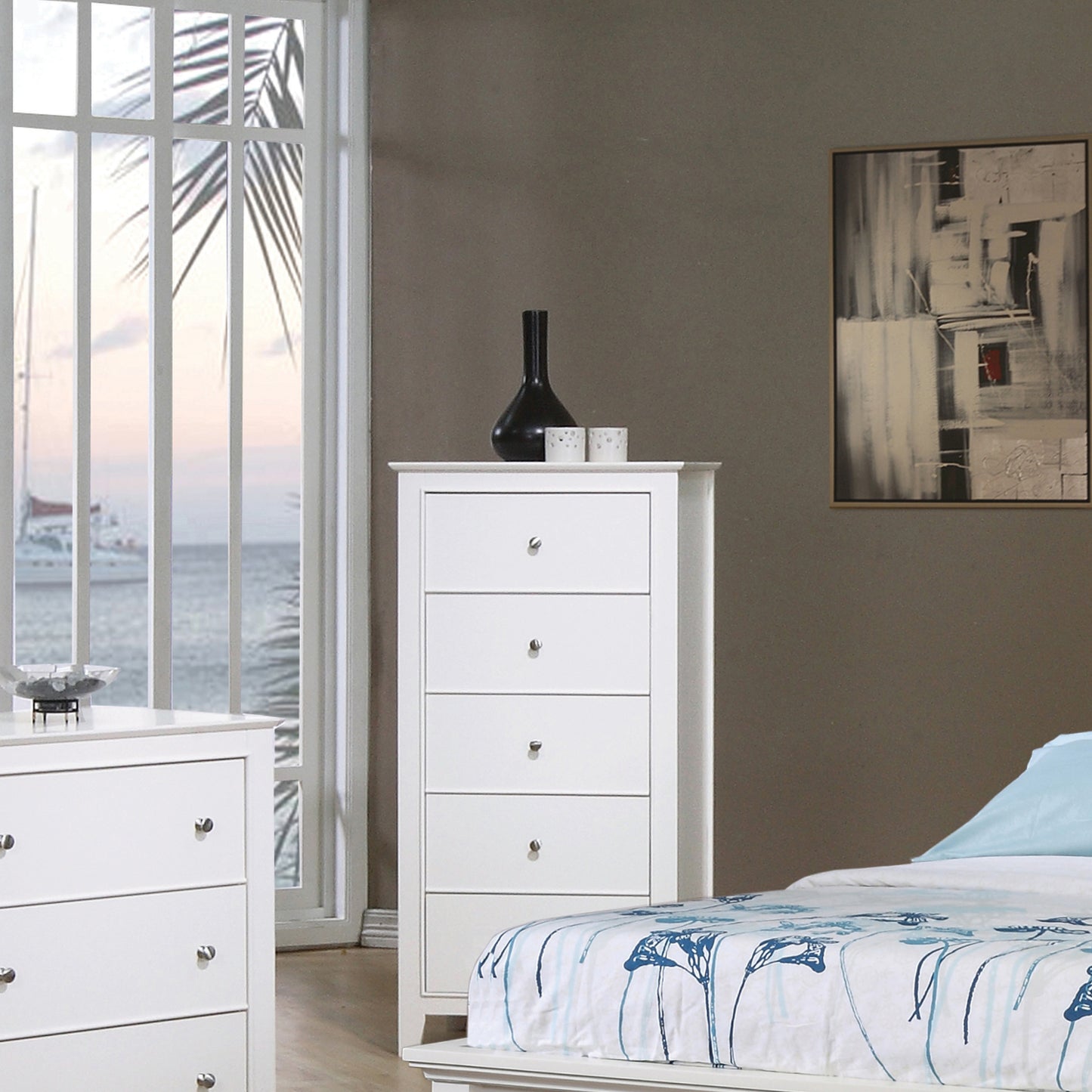 Selena Full Sleigh Bed With Footboard Storage Buttermilk  - 400239