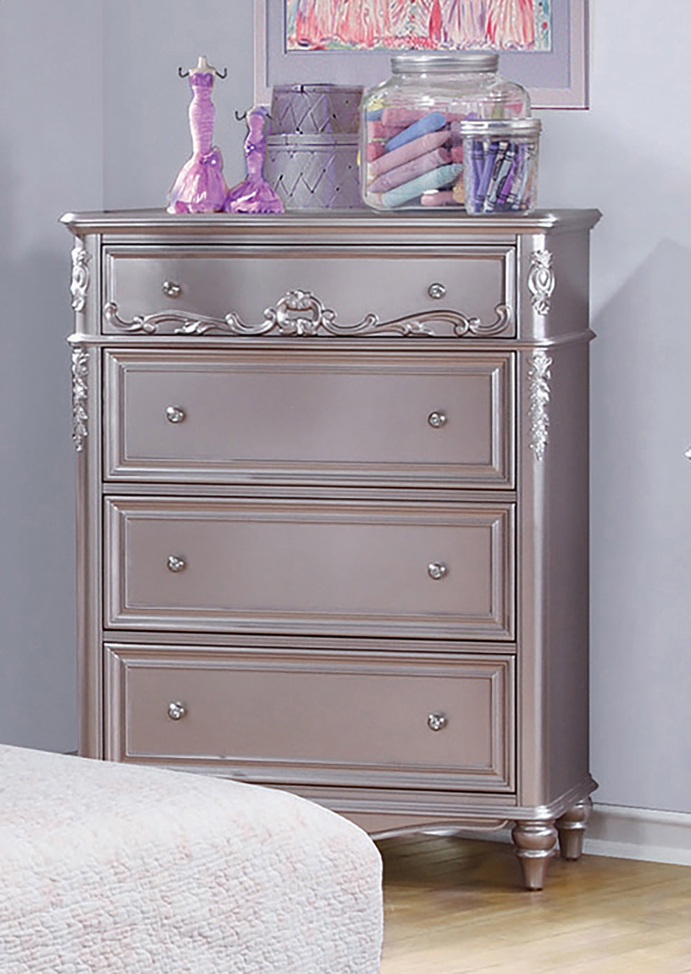 Caroline Storage Bedroom Set Metallic Lilac - 400891