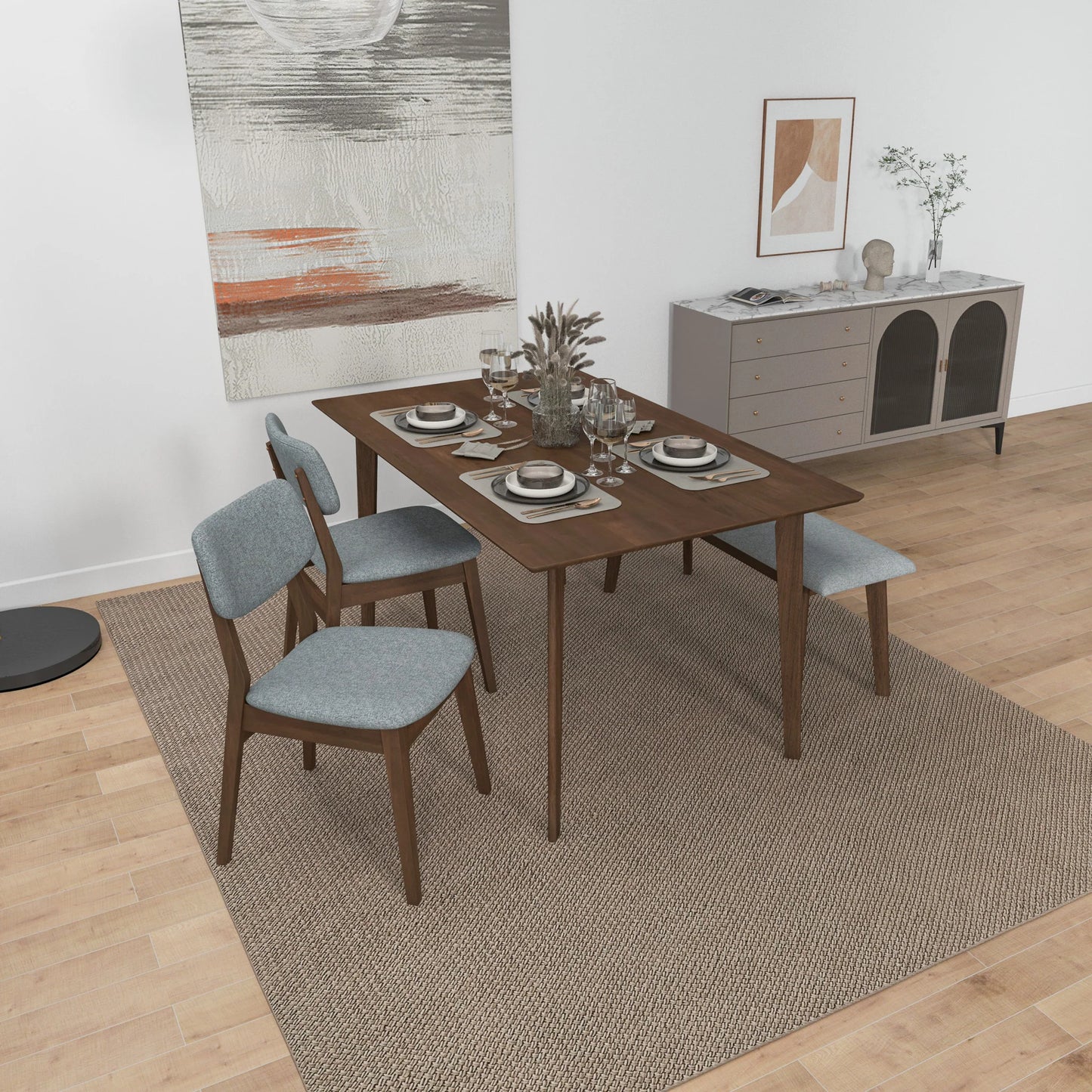 Abbott Dining set - 2 Abbott Chairs & 1 Abbott Bench Large