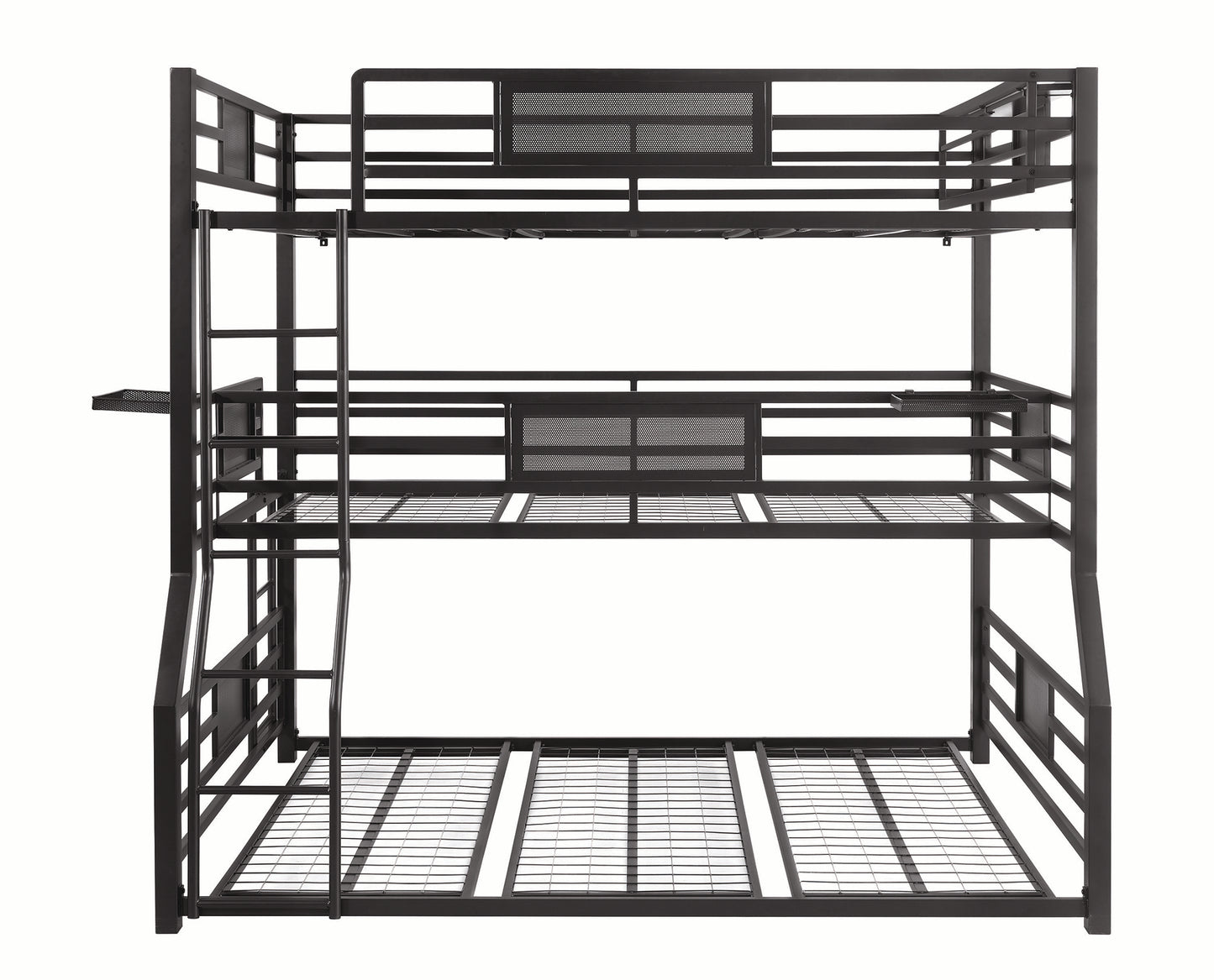 Rogen Full/Twin Xl/Queen Triple Bunk Bed Dark Bronze - 460561