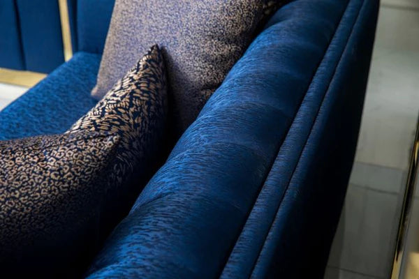 Harley Navy Velvet Sofa & Loveseat