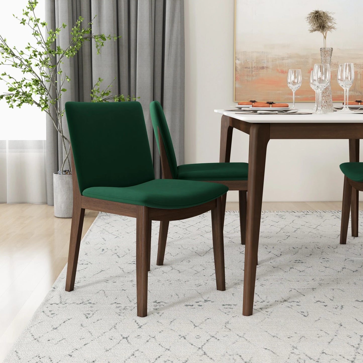 Virginia Dining Chair (Green Velvet)