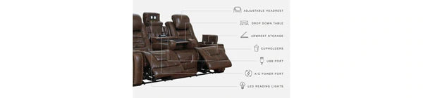 Game Zone Bark Power Reclining Sofa | 3850115