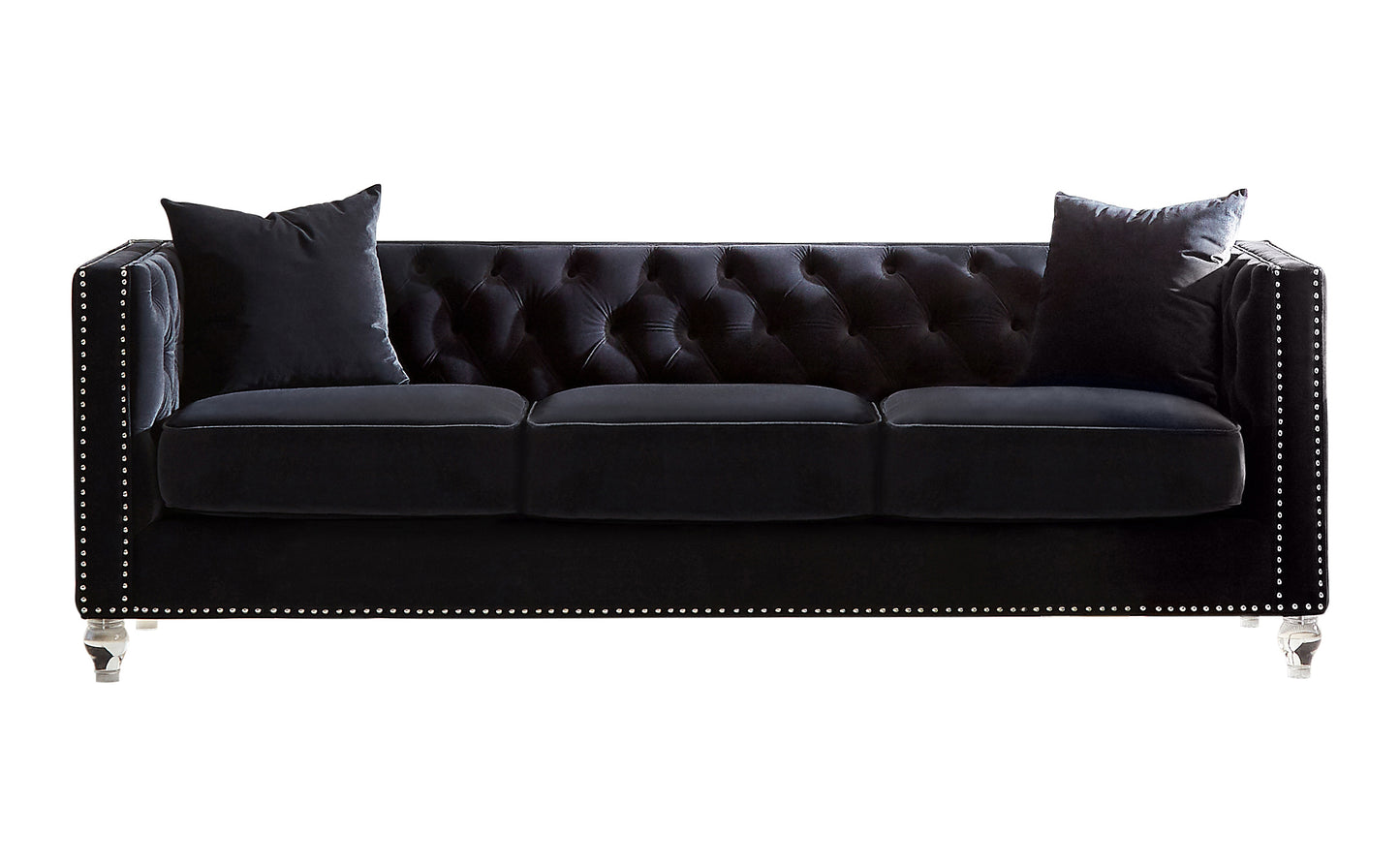 Delilah Upholstered Living Room Set Black - 509361-S3