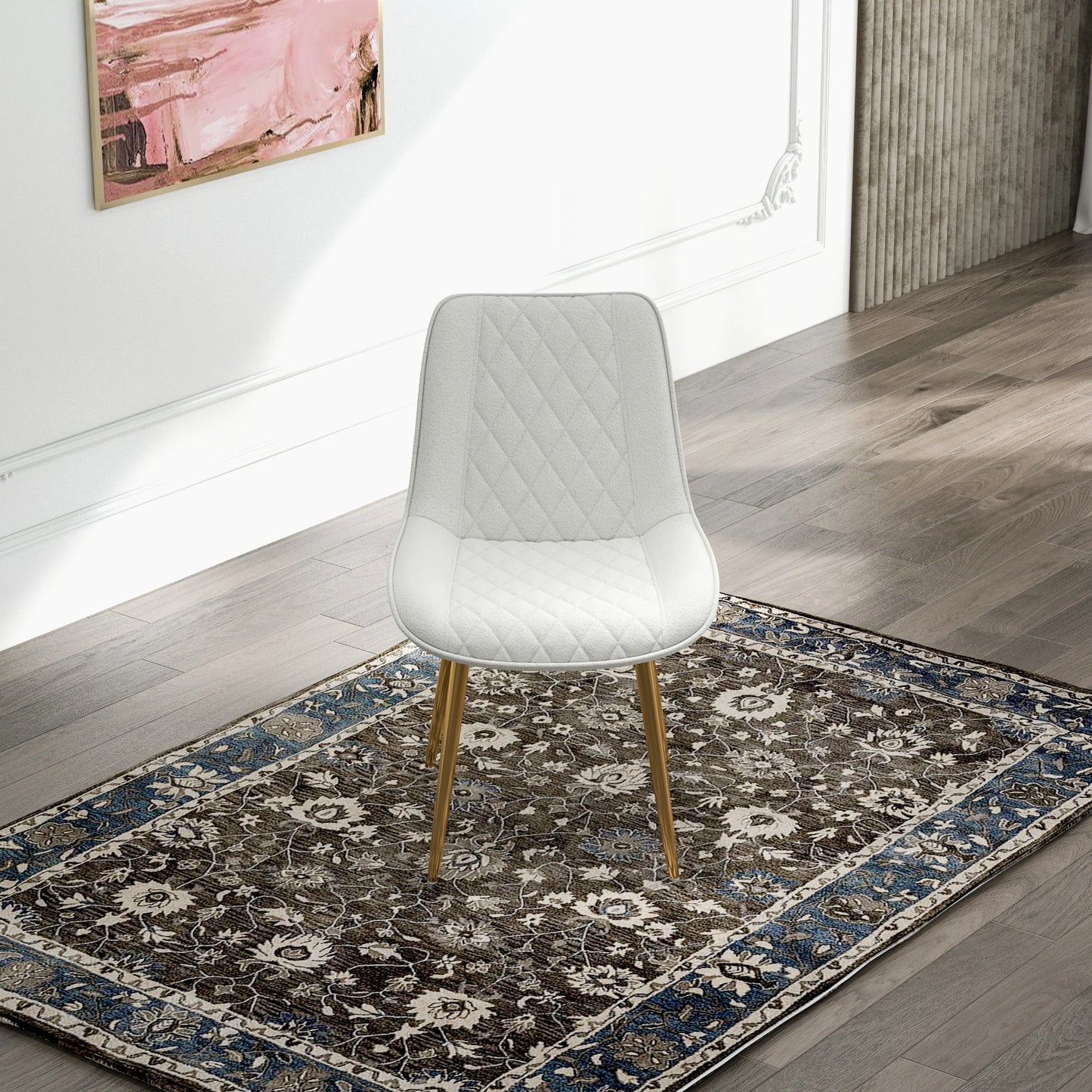 Samantha Beige Boucle Dining Chair