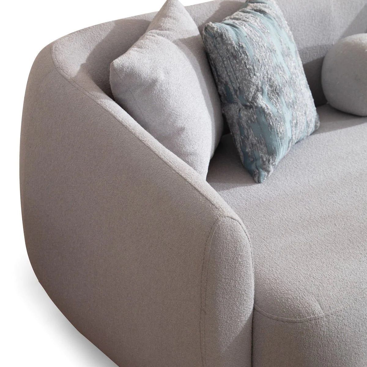Layla Grey Boucle Sofa Medium