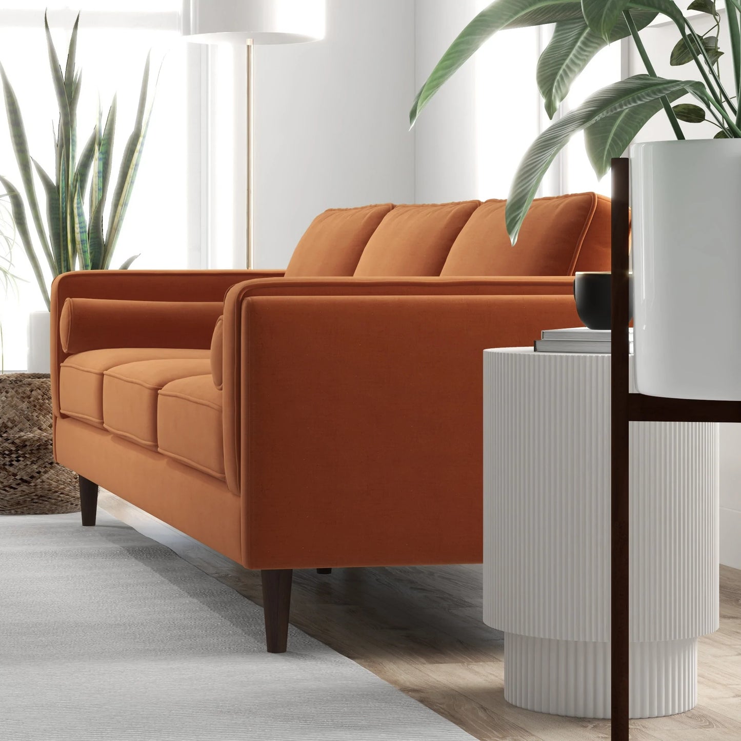 Fordham Sofa (Burnt Orange Velvet)