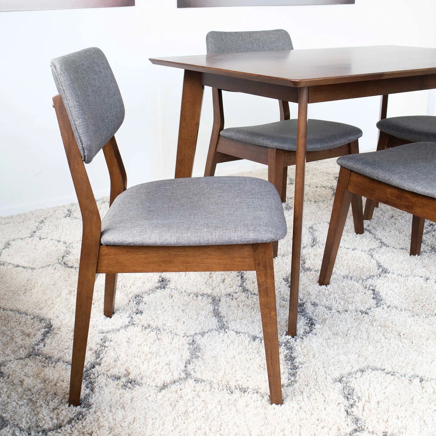 Dining Set, Abbott Walnut Small Table - 4 Abbott Chairs