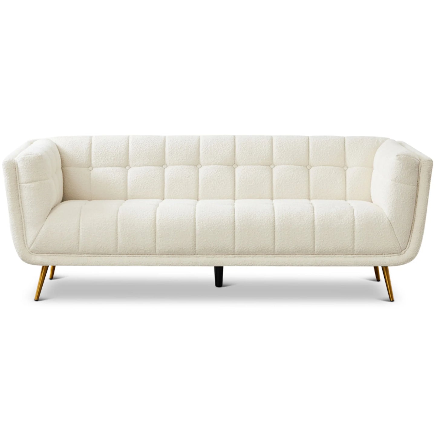 Kano Sofa (Large - Beige Boucle with Metal Feet)