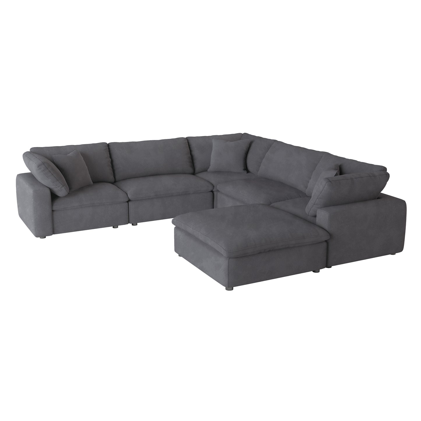 9546GY*6OT 6-Piece Modular Sectional with Ottoman