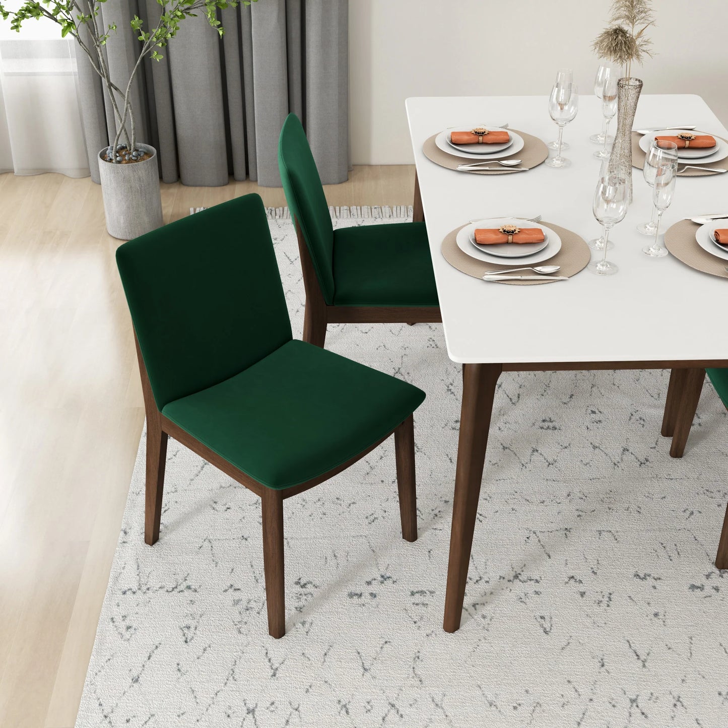 Virginia Dining Chair (Green Velvet)
