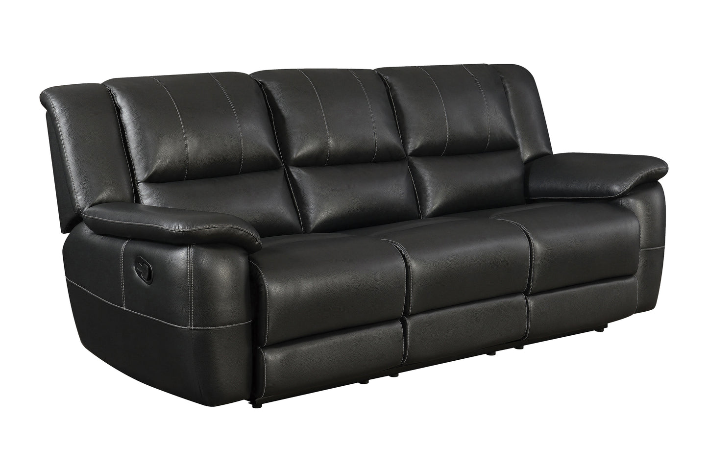 Lee Upholstered Pillow Top Arm Living Room Set Black - 601061
