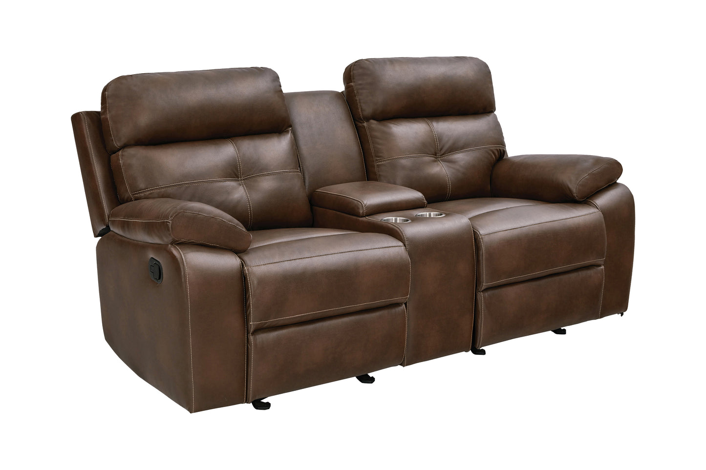 Damiano Upholstered Tufted Living Room Set Tri-Tone Brown - 601691
